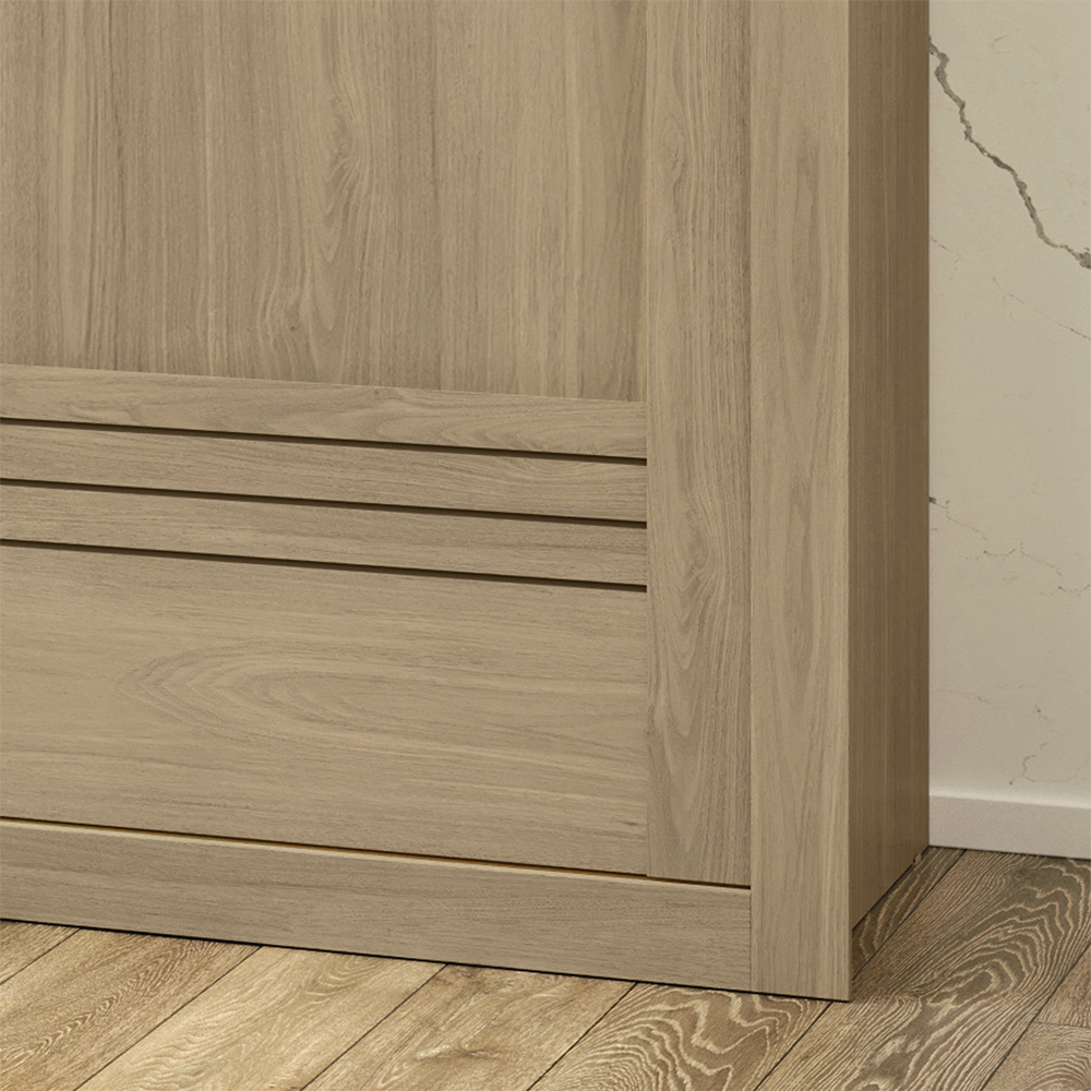 Guarda Roupa Casal 2PT Correr MDF 231 cm TPL RD033 Castanho MXM