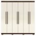 Guarda Roupa Casal 6 Portas 2G 218 cm 10037 Imbuia Champanhe VLR