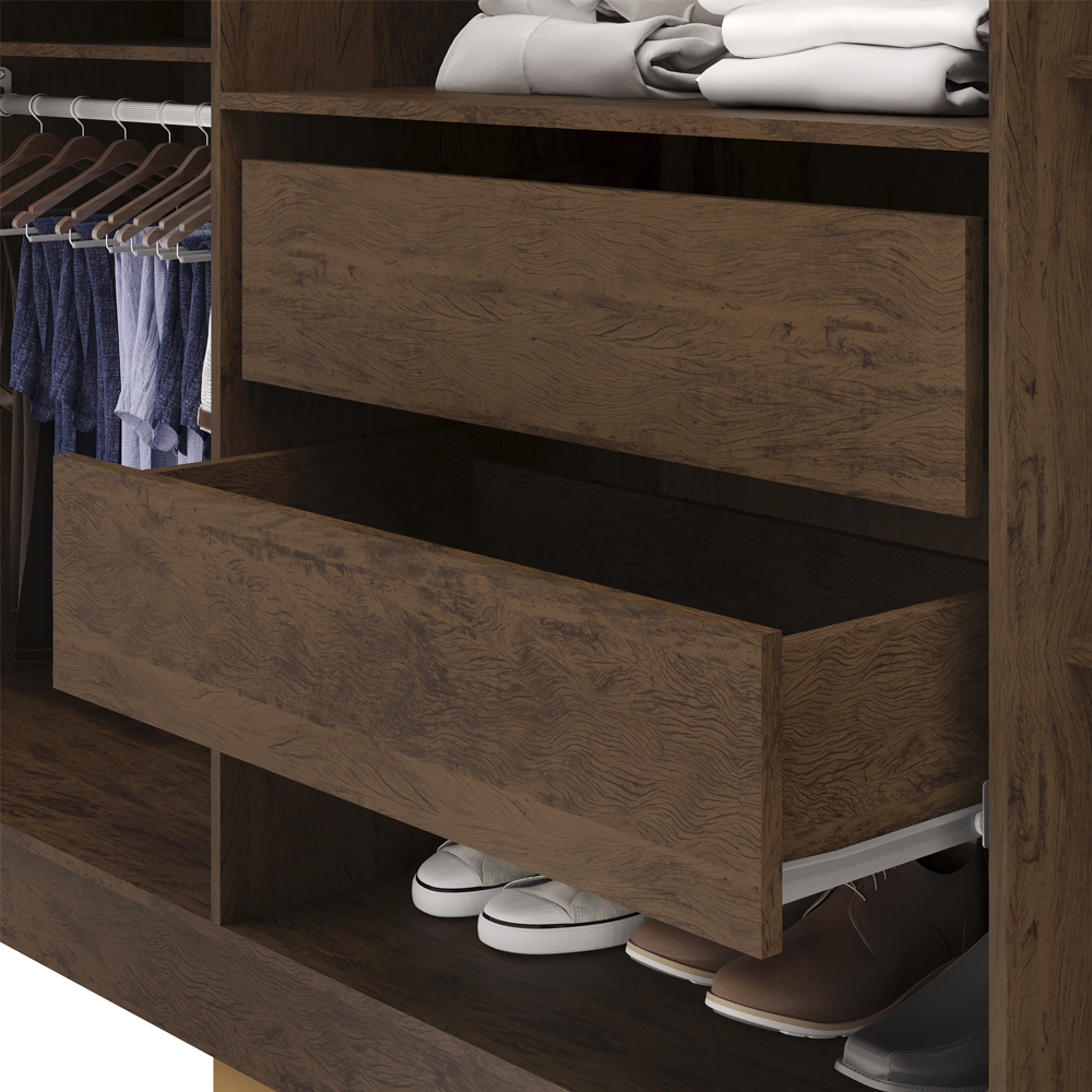 Guarda Roupa Casal 6 Portas 2G 218 cm 10037 Imbuia Champanhe VLR