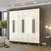 Guarda Roupa Casal 6 Portas 2G 218 cm 10037 Imbuia Champanhe VLR