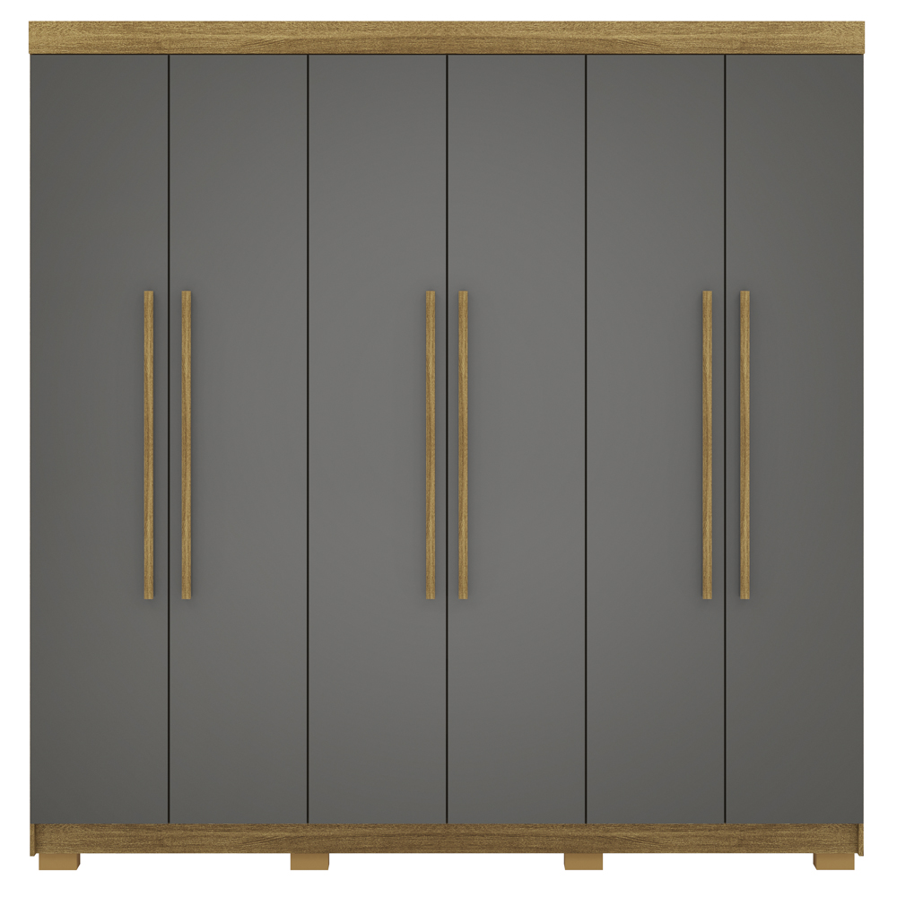 Guarda Roupa Casal 6 Portas 2G 218 cm 10037 Nature Alasca VLR
