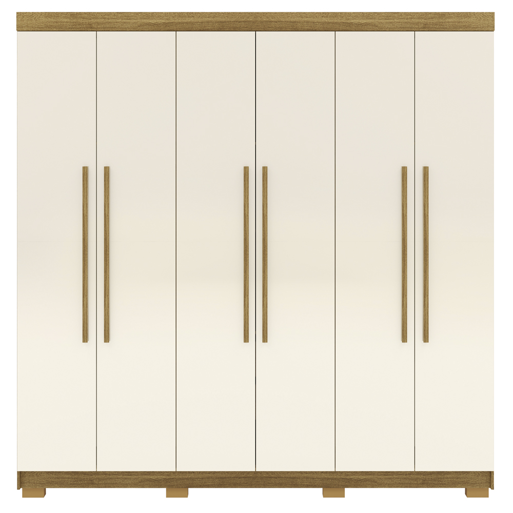 Guarda Roupa Casal 6 Portas 2G 218 cm 10037 Nature Champanhe VLR