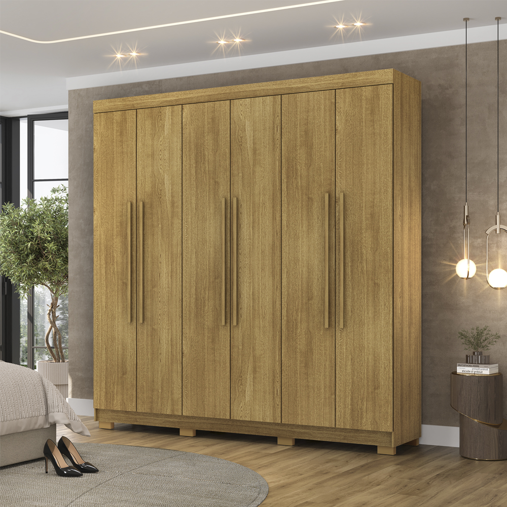 Guarda Roupa Casal 6 Portas 2G 218 cm 10037 Nature VLR