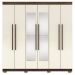 Guarda Roupa Casal 6 Portas 2G Espelho 218 cm Imbuia Champanhe VLR