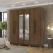 Guarda Roupa Casal 6 Portas 2G Espelho 218 cm Imbuia VLR