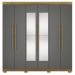 Guarda Roupa Casal 6 Portas 2G Espelho 218 cm Nature Alasca VLR