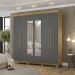 Guarda Roupa Casal 6 Portas 2G Espelho 218 cm Nature Alasca VLR