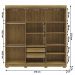 Guarda Roupa Casal 6 Portas 2G Espelho 218 cm Nature VLR