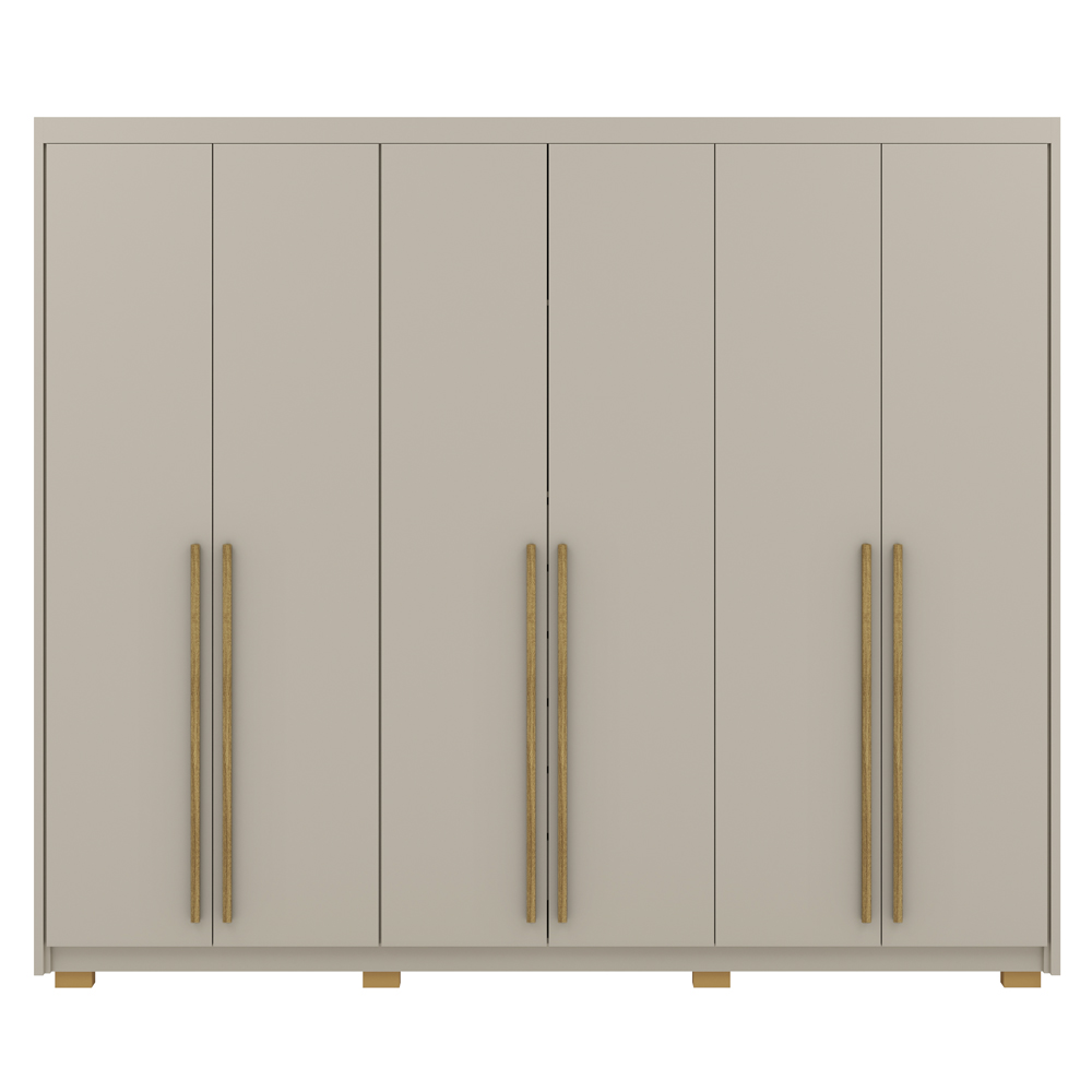 Guarda Roupa Casal 6 Portas 3 Gavetas MDF 275 cm Fend VLR