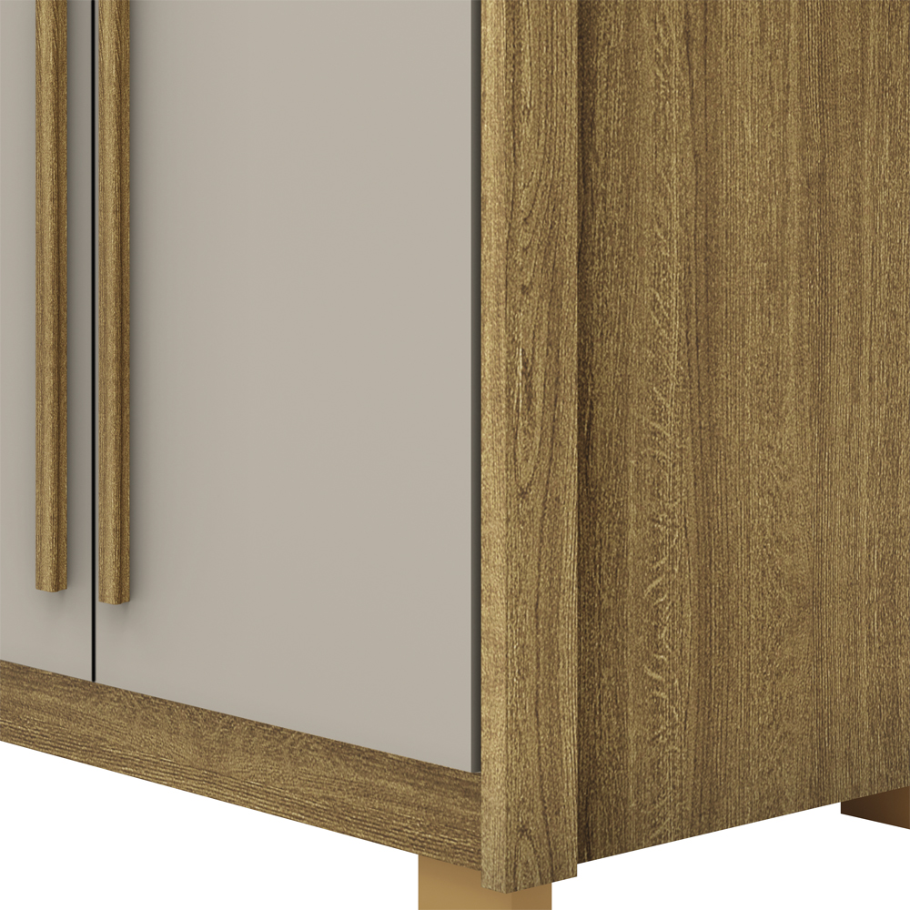 Guarda Roupa Casal 6 Portas 3 Gavetas MDF 275 cm Nature Fend VLR