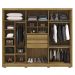 Guarda Roupa Casal 6 Portas 3 Gavetas MDF 275 cm Nature VLR