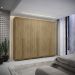Guarda Roupa Casal 6 Portas 3 Gavetas MDF 275 cm Nature VLR