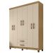 Guarda Roupa Casal 6 Portas 3562 Carvalho Off White INCC