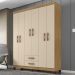 Guarda Roupa Casal 6 Portas 3562 Carvalho Off White INCC