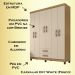 Guarda Roupa Casal 6 Portas 3562 Carvalho Off White INCC