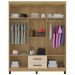 Guarda Roupa Casal 6 Portas 3562 Carvalho Off White INCC