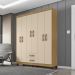 Guarda Roupa Casal 6 Portas 3562 Carvalho Off White INCC