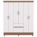 Guarda Roupa Casal 6P 2G 153 cm 10091 Branco Camarim VLR