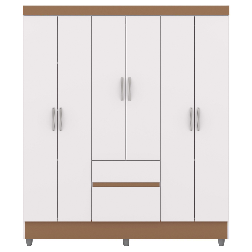 Guarda Roupa Casal 6P 2G 153 cm 10091 Branco Camarim VLR