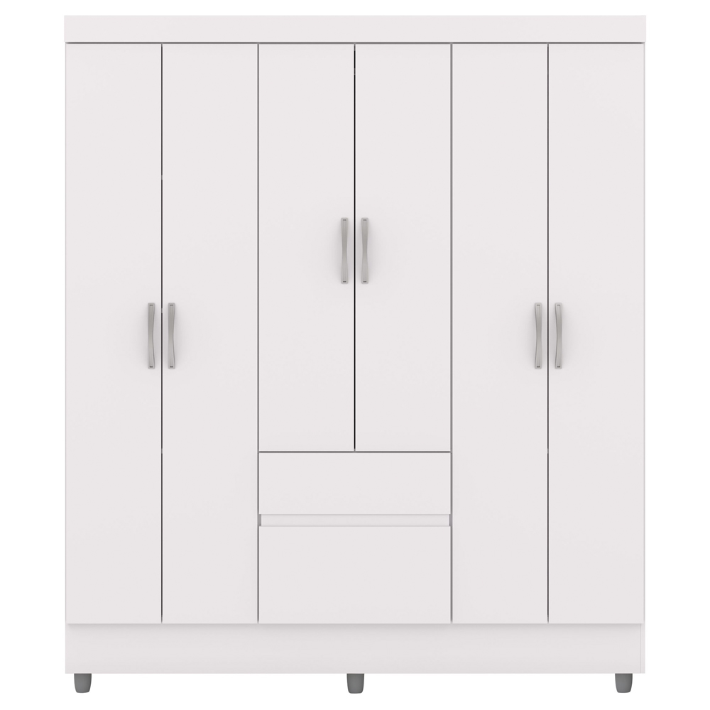 Guarda Roupa Casal 6P 2G 153 cm 10091 Branco Camarim VLR
