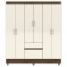 Guarda Roupa Casal 6P 2G 153 cm 10091 Imbuia Champanhe VLR