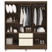 Guarda Roupa Casal 6P 2G 153 cm 10091 Imbuia Champanhe VLR