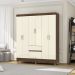 Guarda Roupa Casal 6P 2G 153 cm 10091 Imbuia Champanhe VLR
