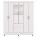 Guarda Roupa Casal 6P 2G Espelho 153 cm Branco Camarim VLR