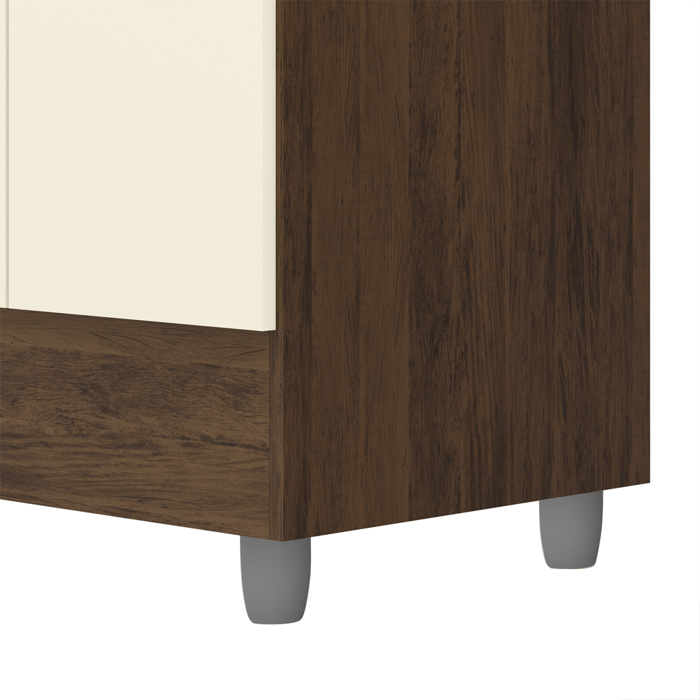 Guarda Roupa Casal 6P 2G Espelho 153 cm Imbuia Champanhe VLR