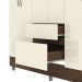 Guarda Roupa Casal 6P 2G Espelho 153 cm Imbuia Champanhe VLR