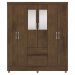 Guarda Roupa Casal 6P 2G Espelho 153 cm Imbuia VLR