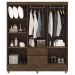 Guarda Roupa Casal 6P 2G Espelho 153 cm Imbuia VLR