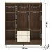 Guarda Roupa Casal 6P 2G Espelho 153 cm Imbuia VLR