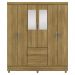 Guarda Roupa Casal 6P 2G Espelho 153 cm Nature VLR
