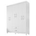 Guarda Roupa Casal 6P 2G Moden 150 cm 3562 Branco Flex INCP