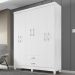 Guarda Roupa Casal 6P 2G Moden 150 cm 3562 Branco Flex INCP