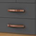 Guarda Roupa Casal 6P 2G Moden 150 cm 3562 Carvalho Am Grafite INCP