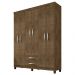 Guarda Roupa Casal 6P 2G Moden 150 cm 3562 Malbec INCP