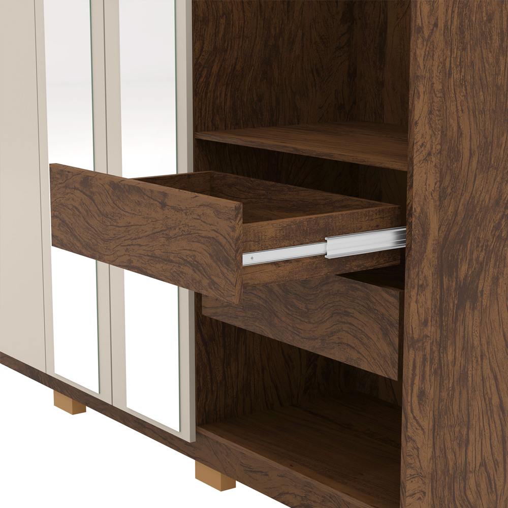 Guarda Roupa Casal 6P 4G NOR 203 cm 10109 Imbuia Fend VLR