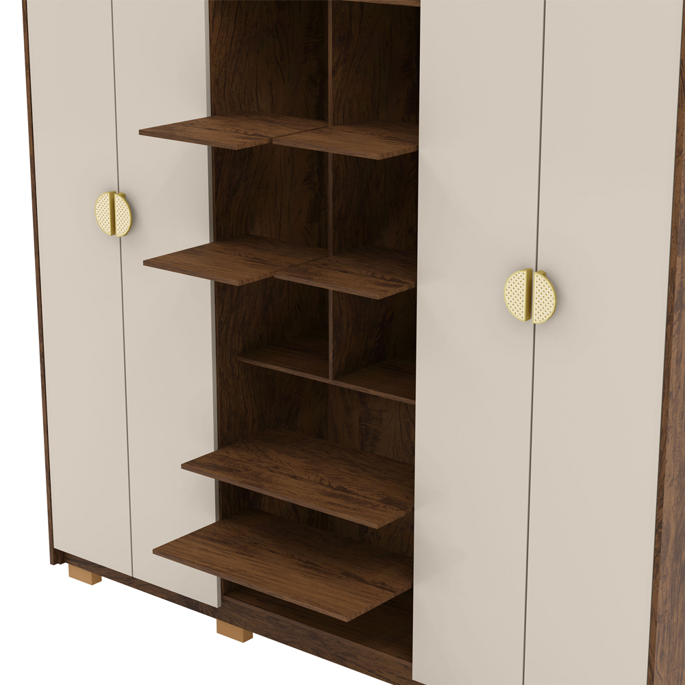 Guarda Roupa Casal 6P 4G NOR 203 cm 10109 Imbuia Fend VLR