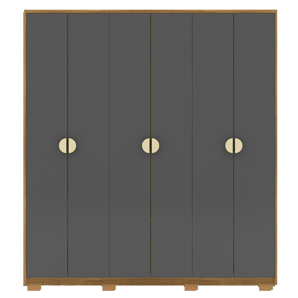 Guarda Roupa Casal 6P 4G NOR 203 cm 10109 Nature Alasca VLR