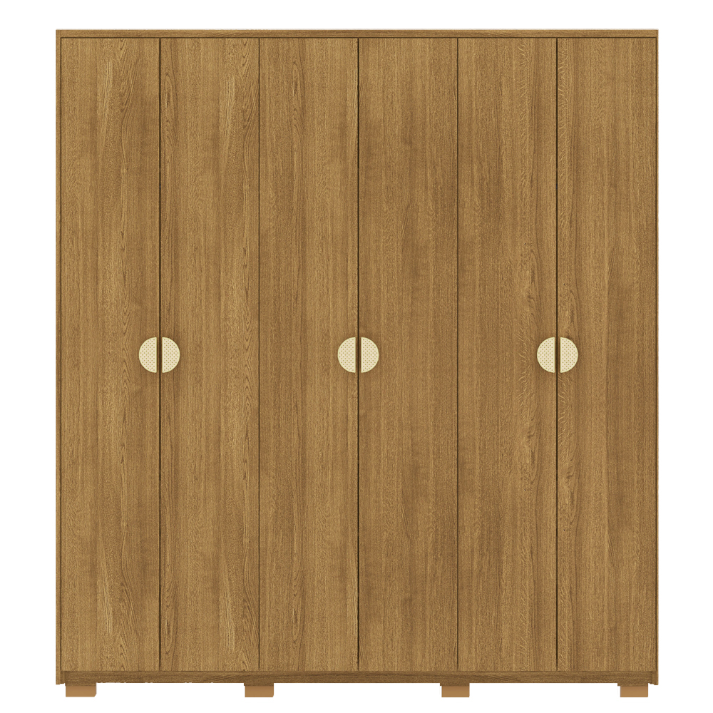 Guarda Roupa Casal 6P 4G NOR 203 cm 10109 Nature VLR