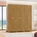 Guarda Roupa Casal 6P 4G NOR 203 cm 10109 Nature VLR