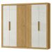Guarda Roupa Casal 6PT MDF 231 cm RG129 Marrocos Off White MXM