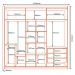 Guarda Roupa Casal 6PT MDF 231 cm RG129 Marrocos Off White MXM