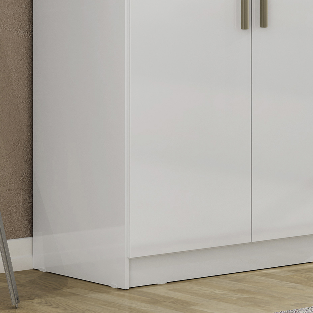 Guarda Roupa Casal 7 Portas 258 cm ATN RG040 Branco Neve MXM