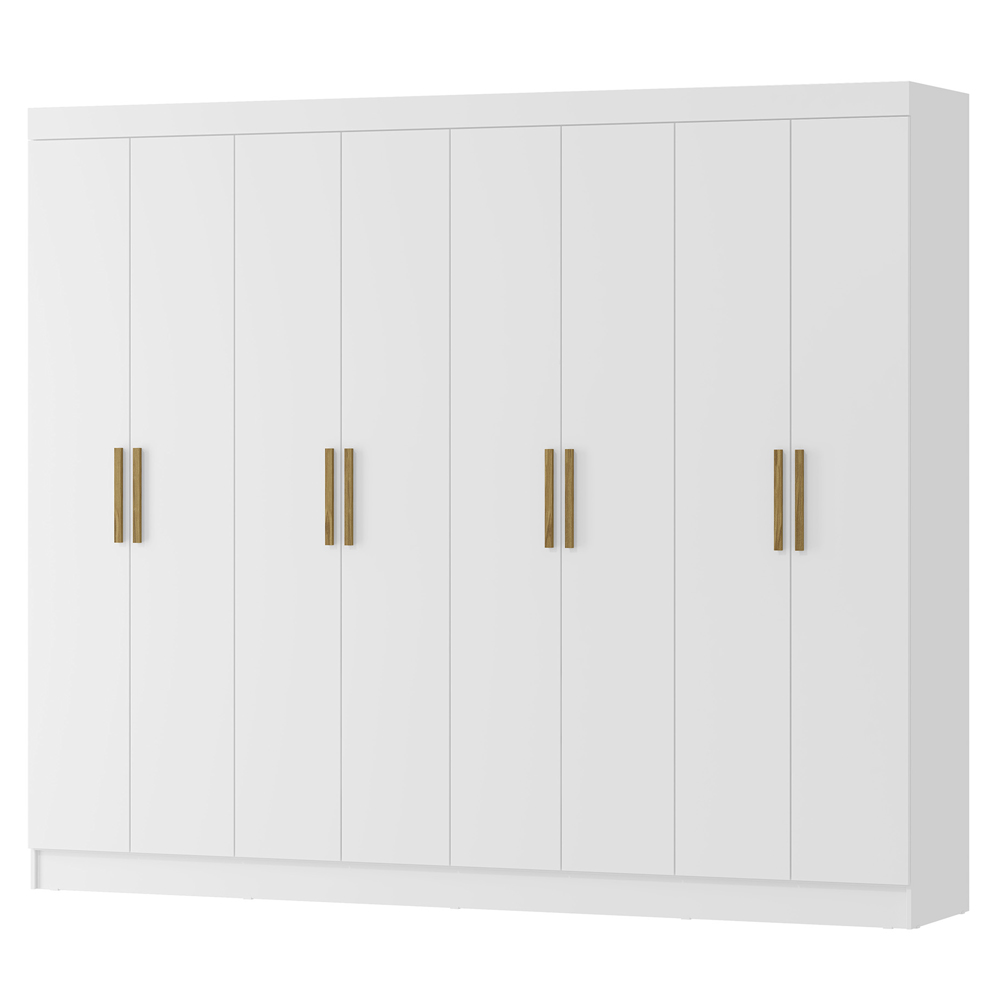 Guarda Roupa Casal 8 Portas 236 cm RG138 Branco Neve MXM