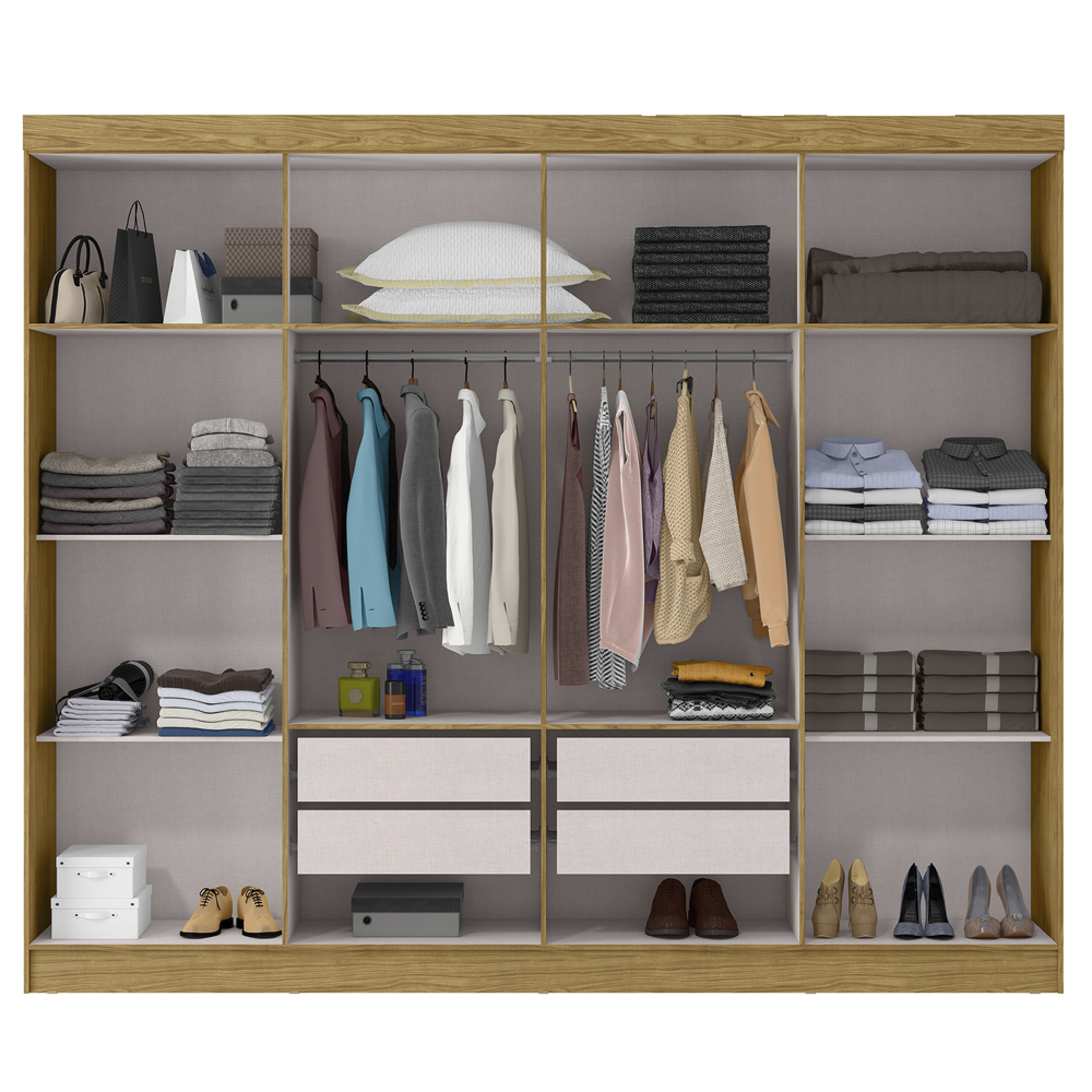 Guarda Roupa Casal 8 Portas 236 cm RG138 Marrocos Off White MXM