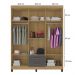 Guarda Roupa Casal Espelho 6P 2G Moden 150 cm Carvalho Am Grafite INCP