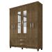 Guarda Roupa Casal Espelho 6P 2G Moden 150 cm Malbec INCP